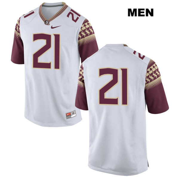 Men's NCAA Nike Florida State Seminoles #21 Logan Tyler College No Name White Stitched Authentic Football Jersey SXT2069EC